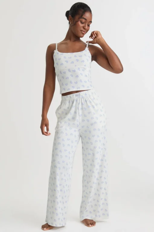 Soft Lounge Cami Top - Croissant Print