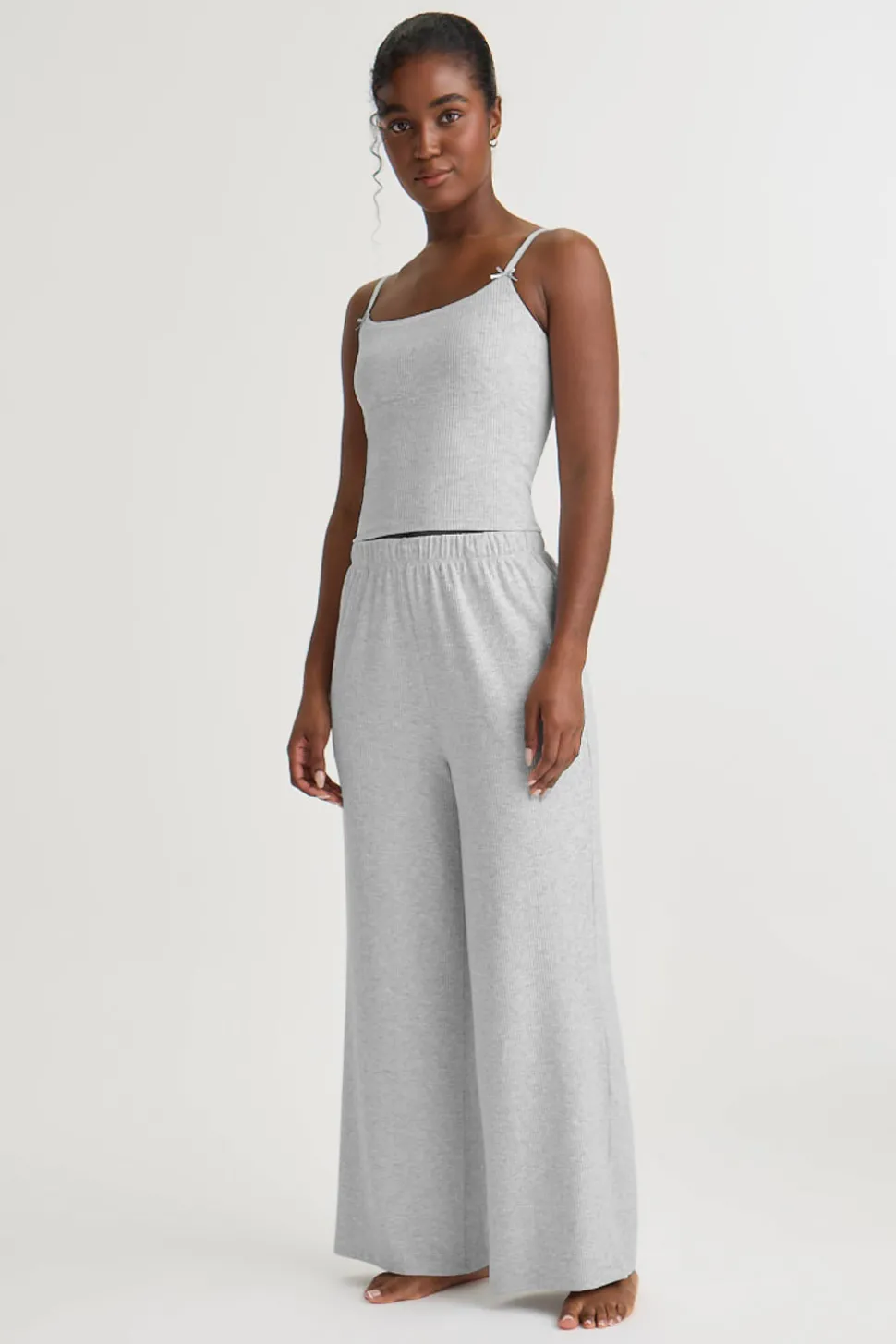 Soft Lounge Cami Top - Grey Marl