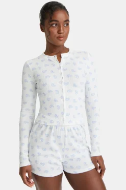 Soft Lounge Cardigan - Croissant Print