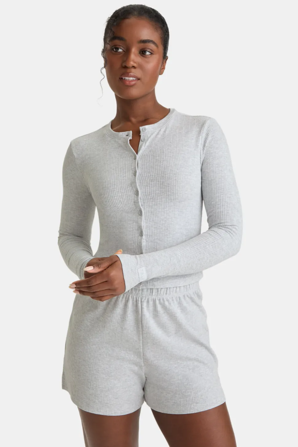 Soft Lounge Cardigan - Grey Marl