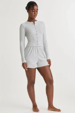 Soft Lounge Cardigan - Grey Marl