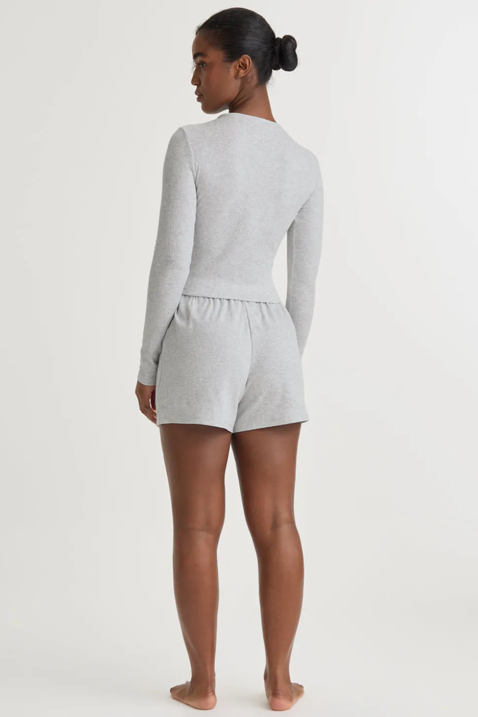 Soft Lounge Cardigan - Grey Marl