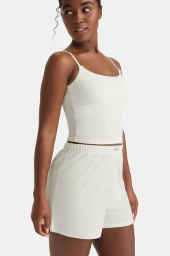 Soft Lounge Pyjama Shorts - Coconut Milk