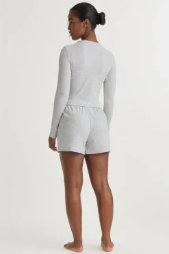 Soft Lounge Pyjama Shorts - Grey Marl