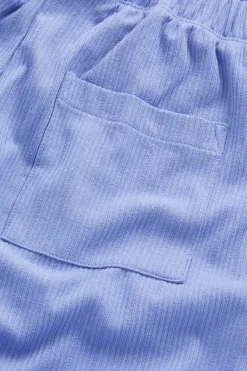 Soft Lounge Wide Leg Pyjama Bottoms - Cornflower Blue