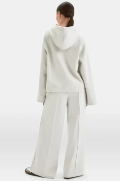 SoftSmart Flared Sleeve Hoodie - Ecru