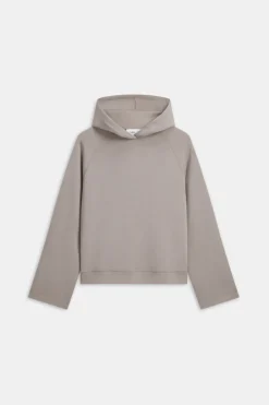 SoftSmart Flared Sleeve Hoodie - Pebble