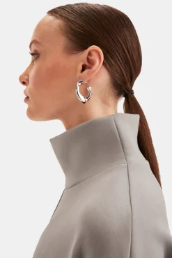 SoftSmart Funnel Neck Sweatshirt - Pebble