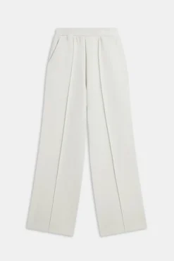 SoftSmart Wide Leg Jogger - Ecru