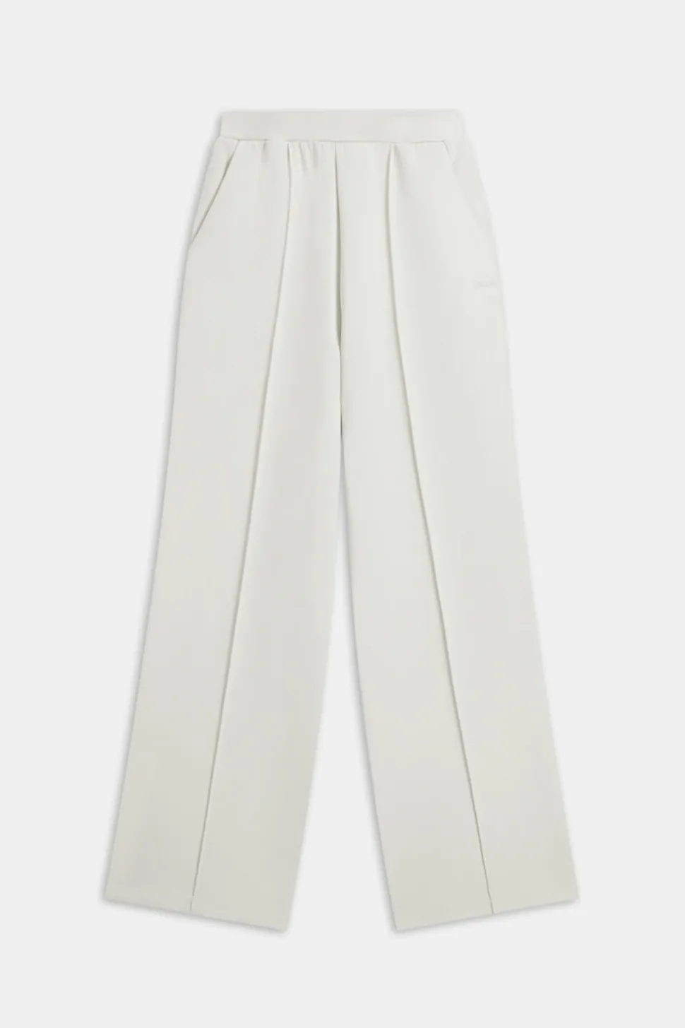 SoftSmart Wide Leg Jogger - Ecru