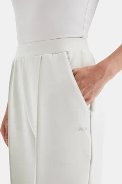 SoftSmart Wide Leg Jogger - Ecru