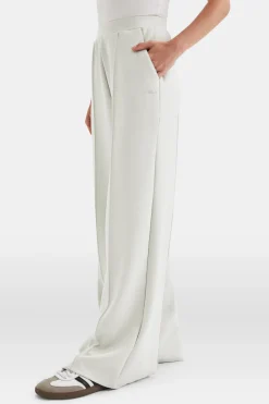 SoftSmart Wide Leg Jogger - Ecru