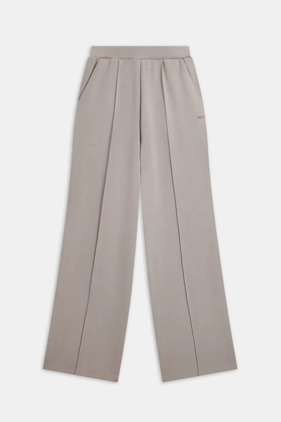 SoftSmart Wide Leg Jogger - Pebble