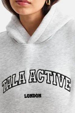 TALA Active Applique Hoodie - Grey Marl