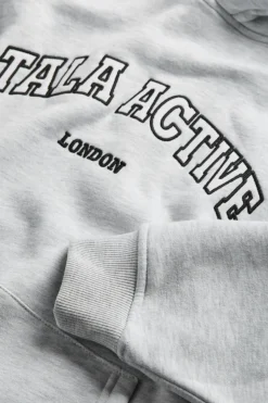 TALA Active Applique Hoodie - Grey Marl