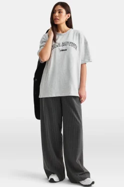 TALA Active Applique Tee - Grey Marl