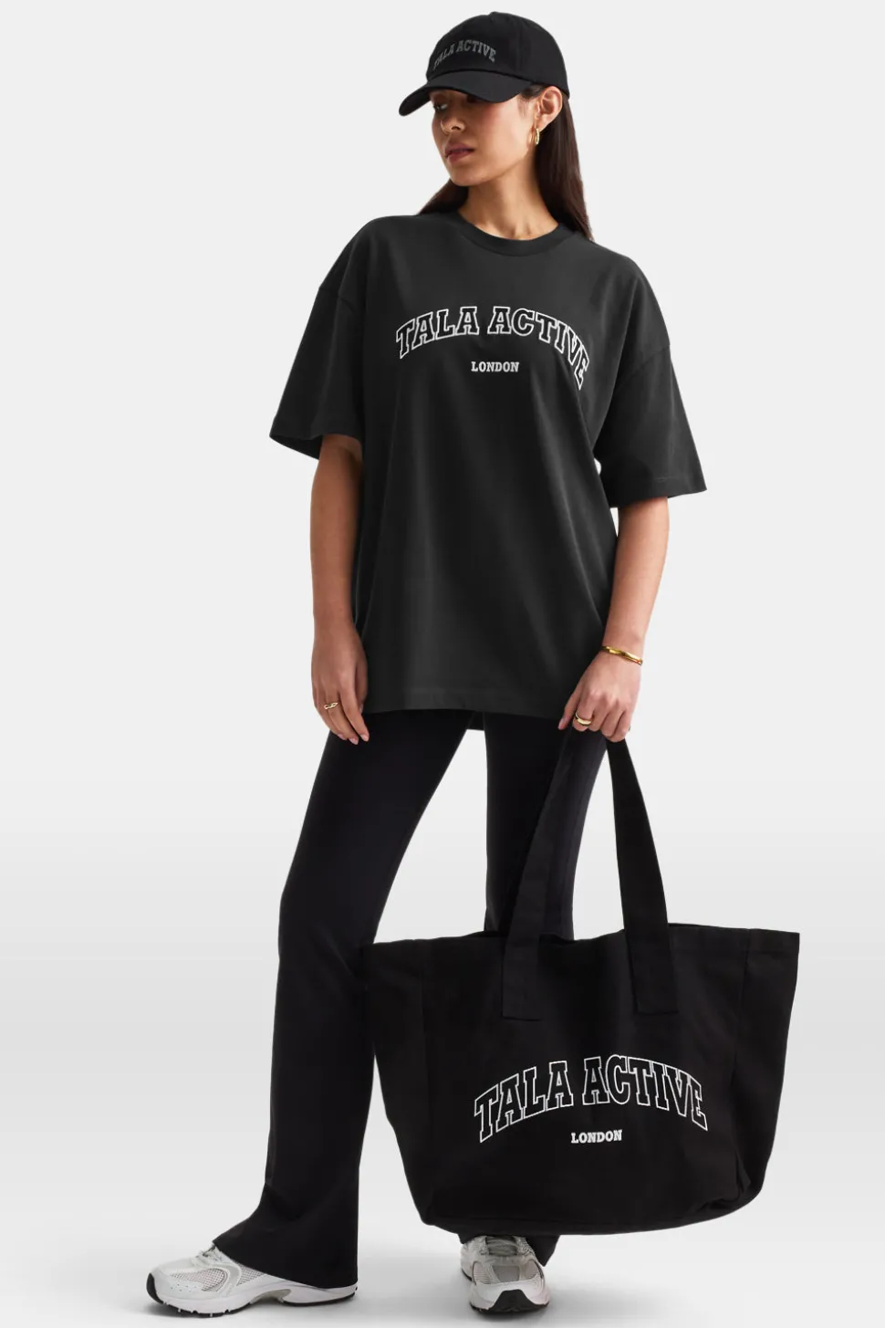 TALA Active Applique Tote Bag - Black