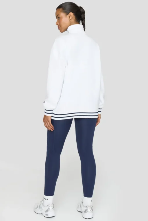 TALA Track And Field Quarter Zip Sweatshirt - White