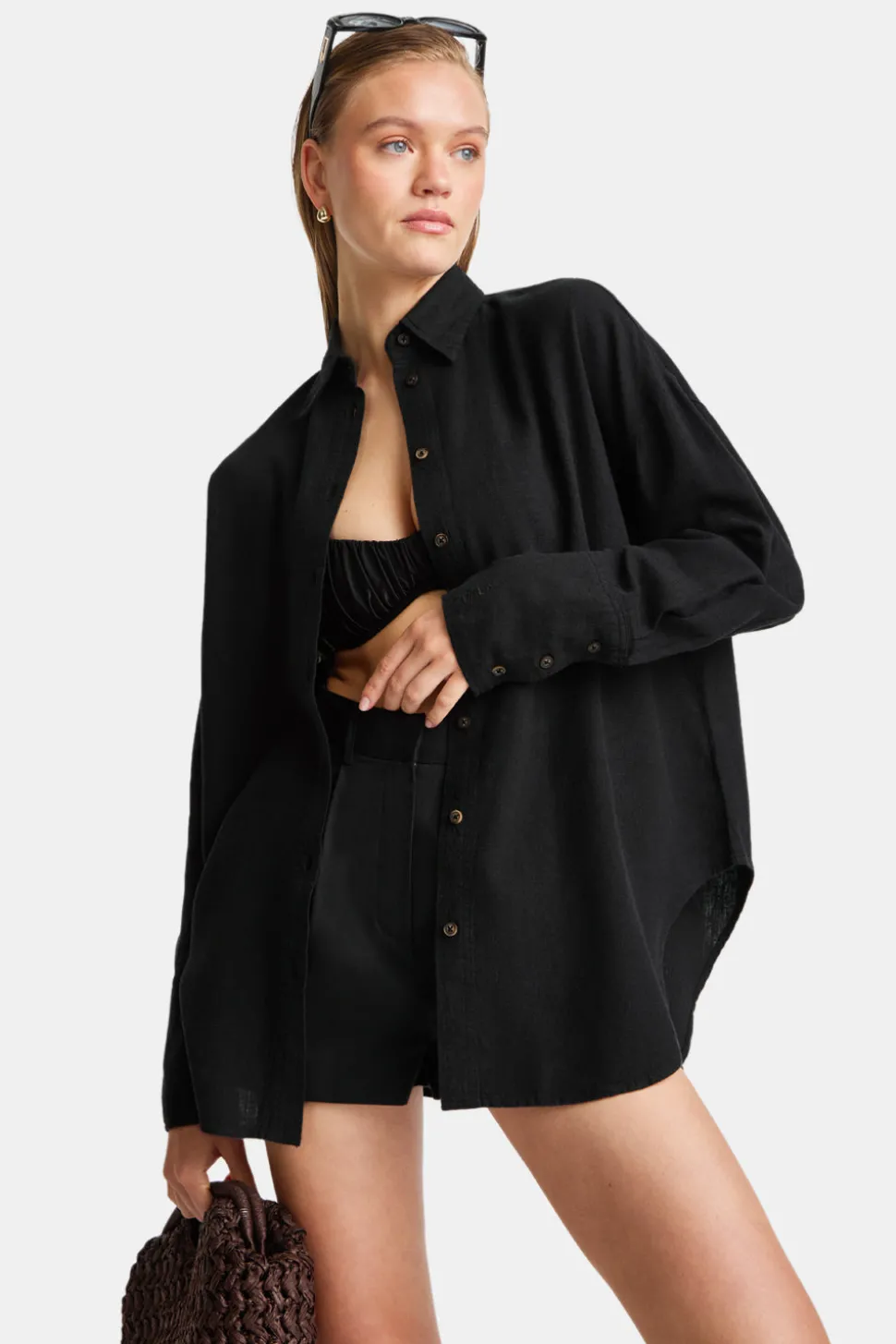 The Essential Linen Shirt - Shadow Black