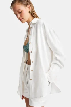 The Essential Linen Shirt - Coconut Milk