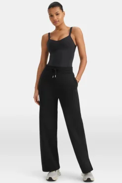 Wide Leg Club Logo Jogger - Black