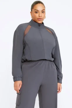 Woven Track Jacket - Graphite